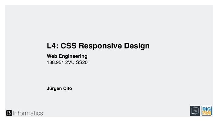 l4 css responsive design