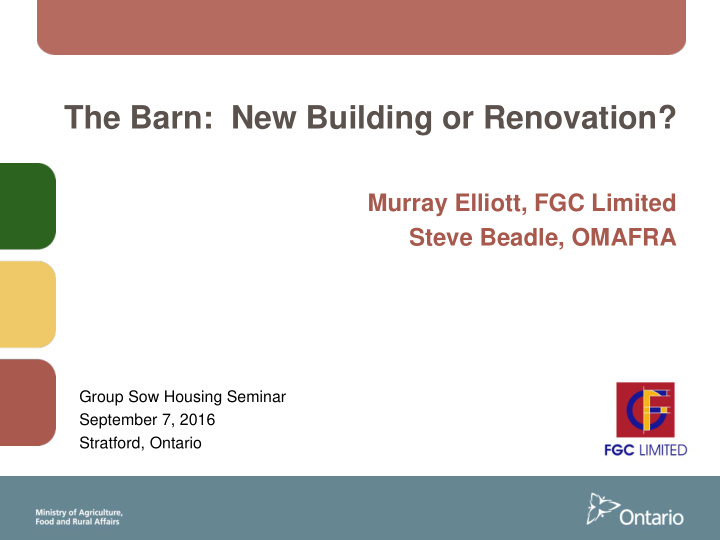 the barn new building or renovation