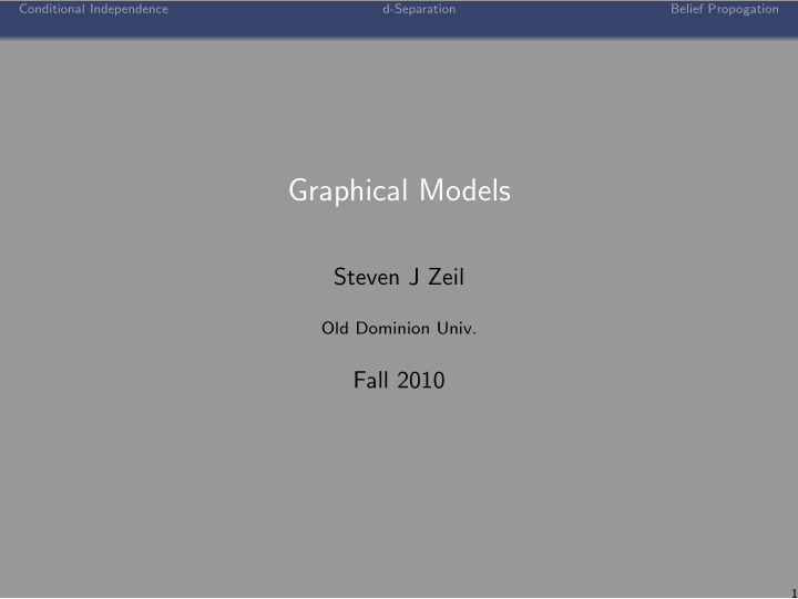 graphical models