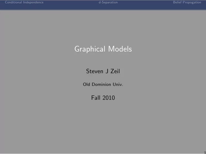 graphical models
