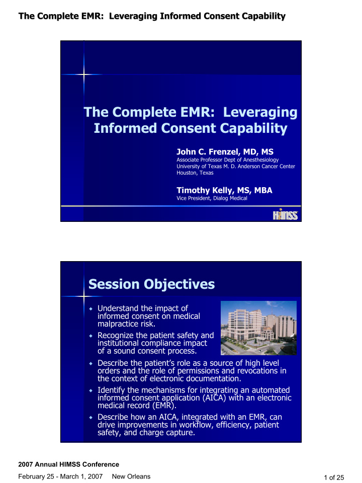 the complete emr leveraging informed consent capability