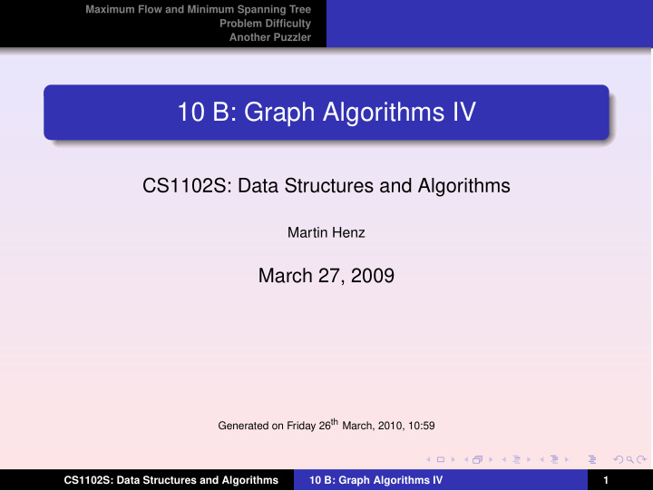10 b graph algorithms iv