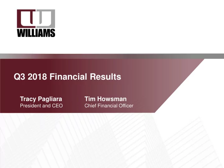 q3 2018 financial results