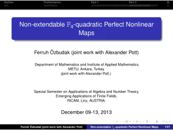 Outline  Part 1 (uniqueness)  special case  general case  Part 2 (existence)  notations and some