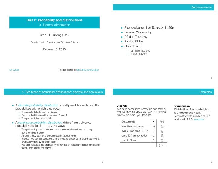 unit 2 probability and distributions 3 normal distribution