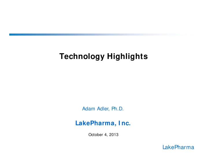 technology highlights