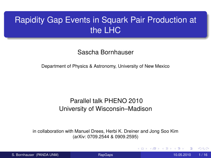 rapidity gap events in squark pair production at the lhc