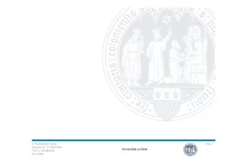 Universit  t zu K  ln  Prof. Dr. John Mydosh  03.10.2008  Hidden Order, Novel Phases and