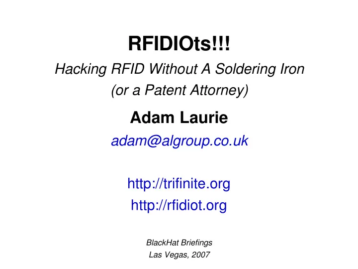 rfidiots