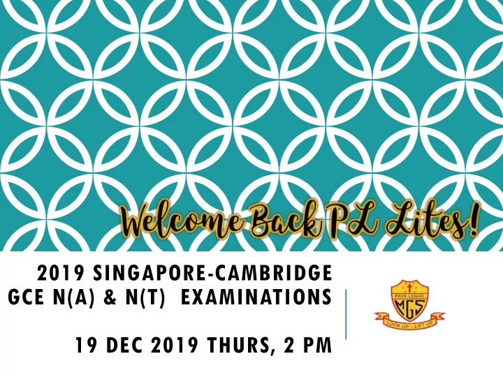 gce n a n t examinations