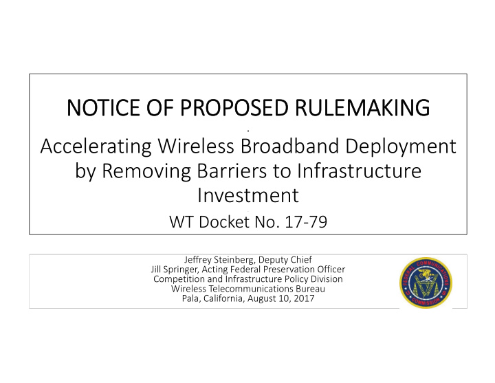 notice of proposed rulemaking