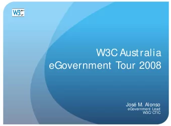 W3C Australia  eGovernment Tour 2008 Jos M. Alonso  eGovernment Lead  W3C/ CTIC  Instant Poll