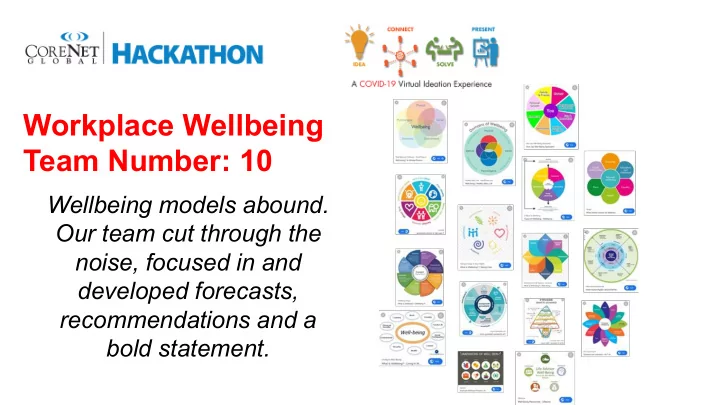 workplace wellbeing team number 10