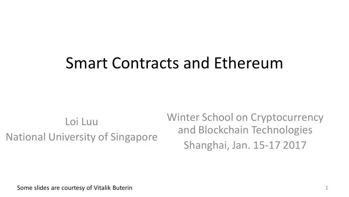 smart contracts and ethereum