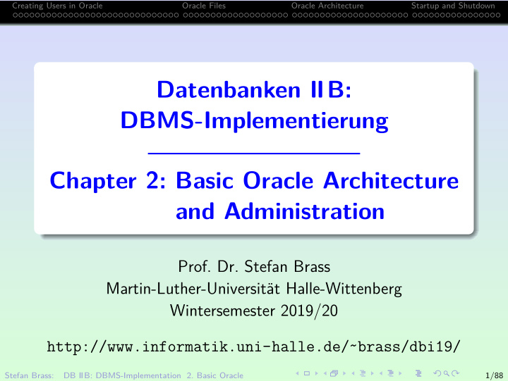 datenbanken iib dbms implementierung chapter 2 basic