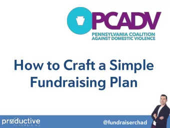 How to Craft a Simple Fundraising Plan  @fundraiserchad  and where  does it live?  but what does