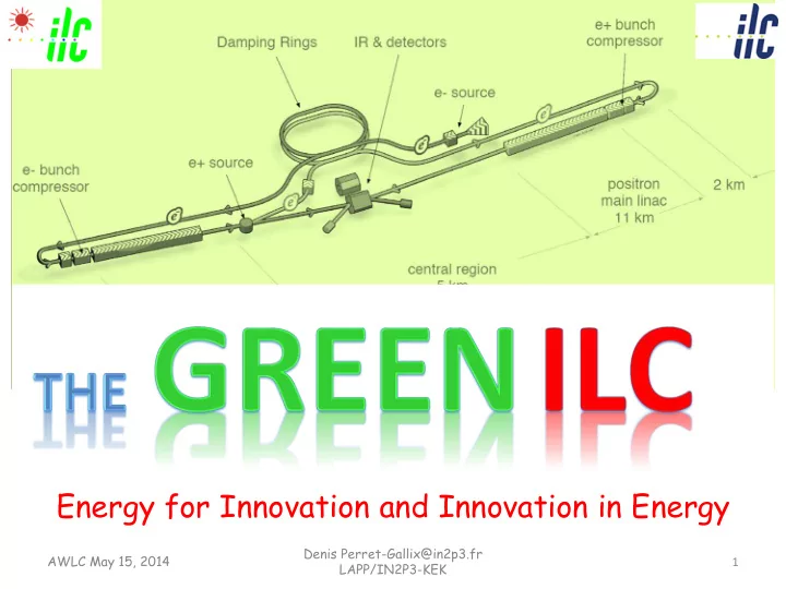 energy for innovation and innovation in energy