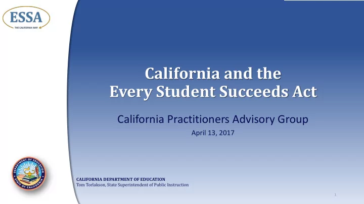 california and the every student succeeds act