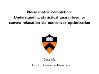 Noisy matrix completion:  Understanding statistical guarantees for  convex relaxation via nonconvex