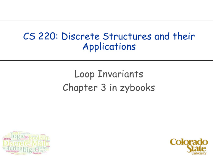 cs 220 discrete structures and their applications loop