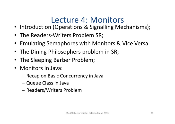 lecture 4 monitors