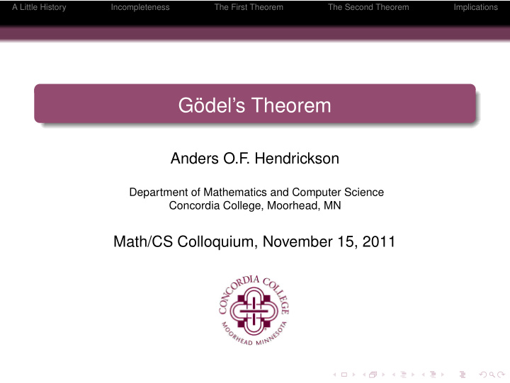 g del s theorem