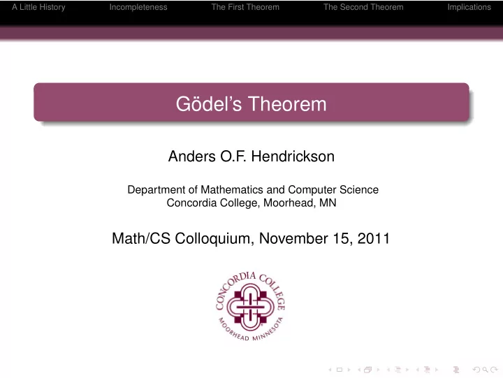 g del s theorem