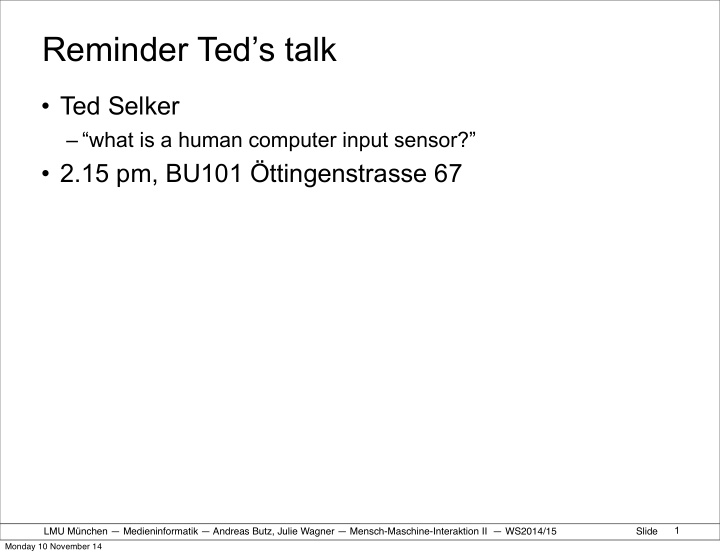 reminder ted s talk