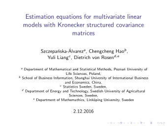 Estimation equations for multivariate linear  models with Kronecker structured covariance  matrices