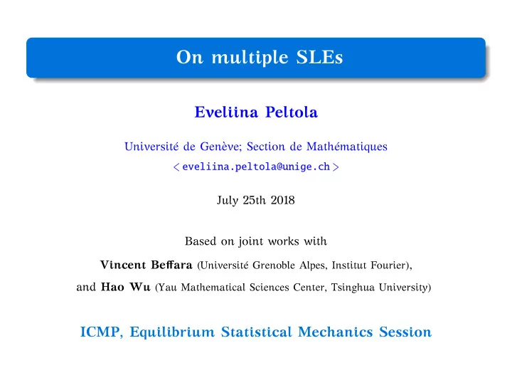 on multiple sles