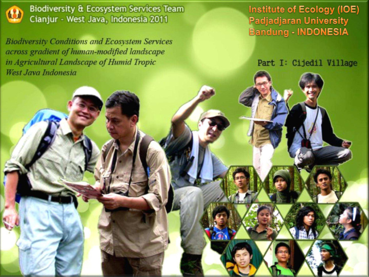 institute of ecology s research roadmap in 2011 2015
