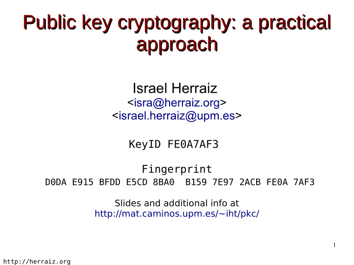 public key cryptography a practical public key