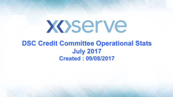 dsc credit committee operational stats