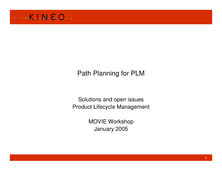 path planning for plm
