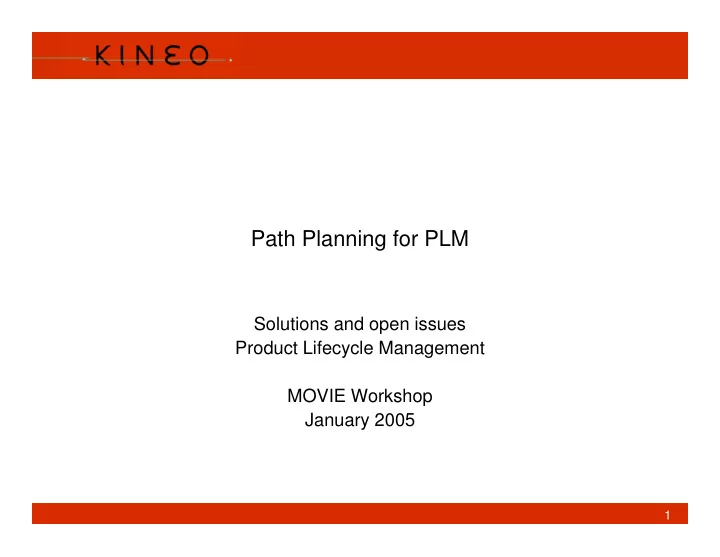 path planning for plm