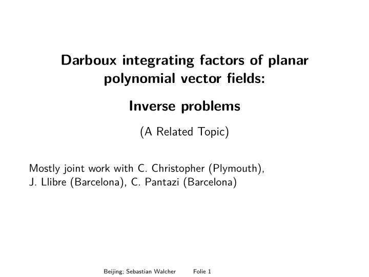 darboux integrating factors of planar polynomial vector