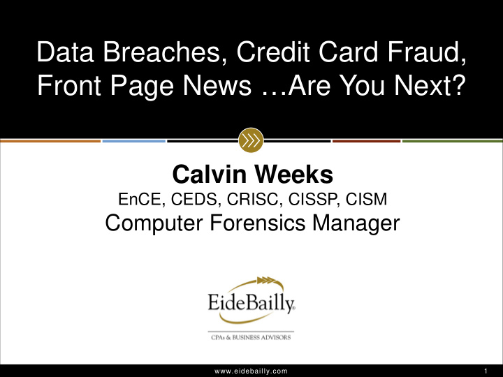 data breaches credit card fraud front page news are you