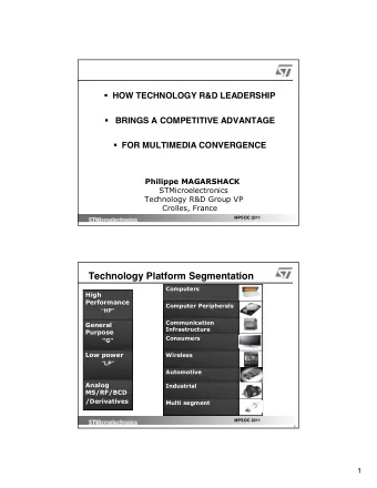Technology Platform Segmentation