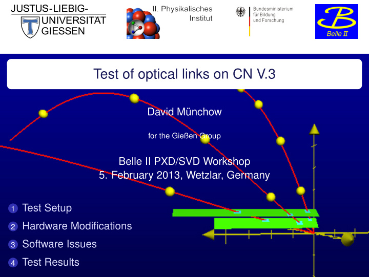 test of optical links on cn v 3