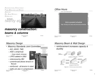 twenty eight  link to posted schedule  http://faculty.arch.tamu.edu/anichols/schedule/  masonry