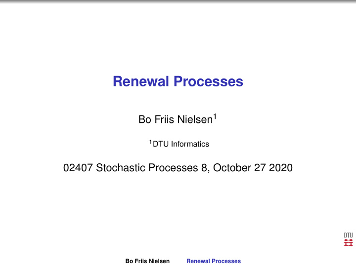renewal processes