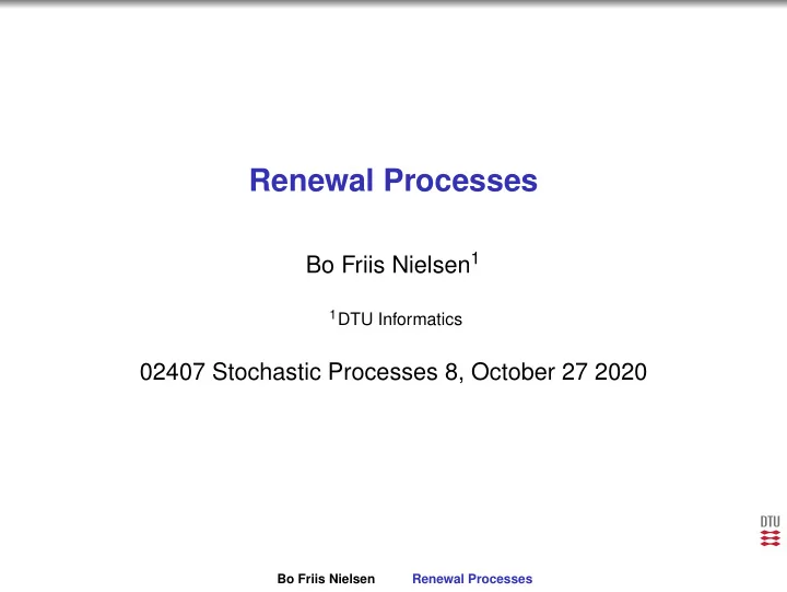 renewal processes