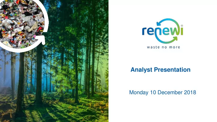 analyst presentation