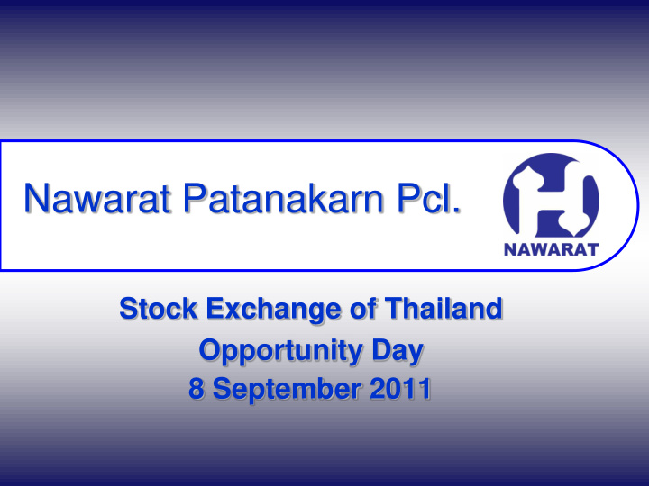 nawarat patanakarn pcl