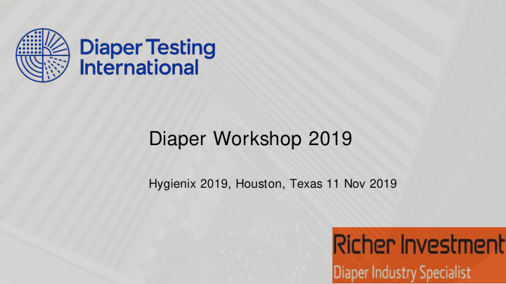 diaper workshop 2019