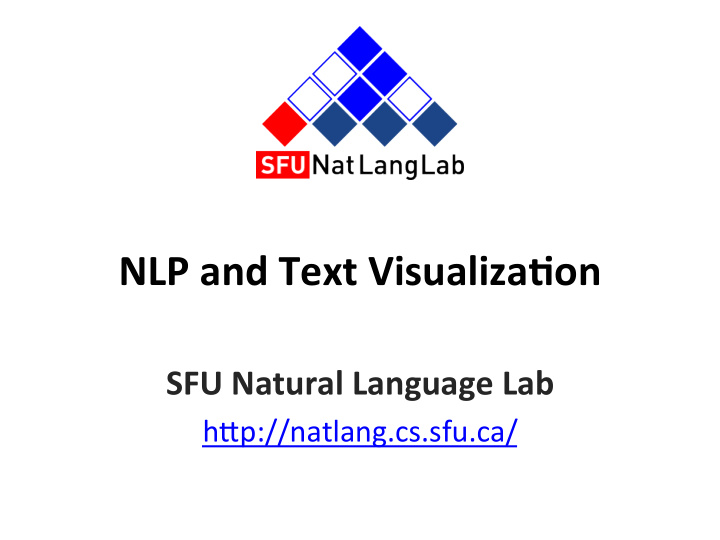 nlp and text visualiza2on