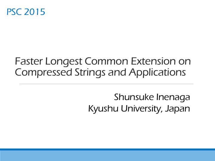 compressed strings and applications