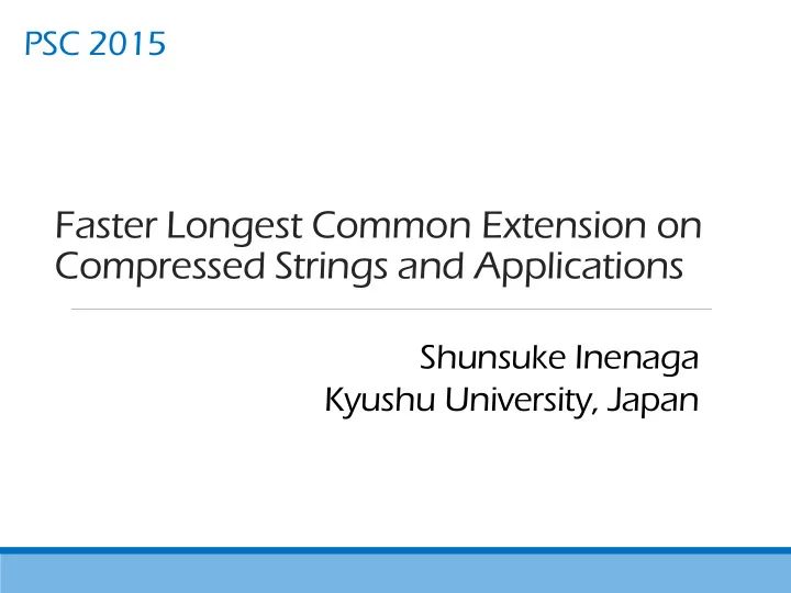 compressed strings and applications