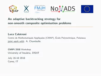 An adaptive backtracking strategy for  non-smooth composite optimisation problems  Luca Calatroni