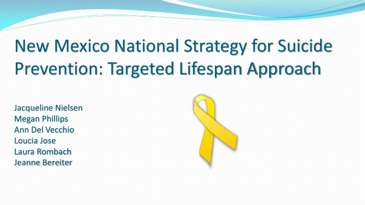 prevention targeted lifespan approach